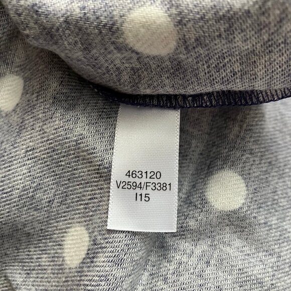 NWOT  Lands End 100% Cotton Flannel Pajama Top, Patriot Blue Dots Print, Sz 3X - Picture 10 of 11